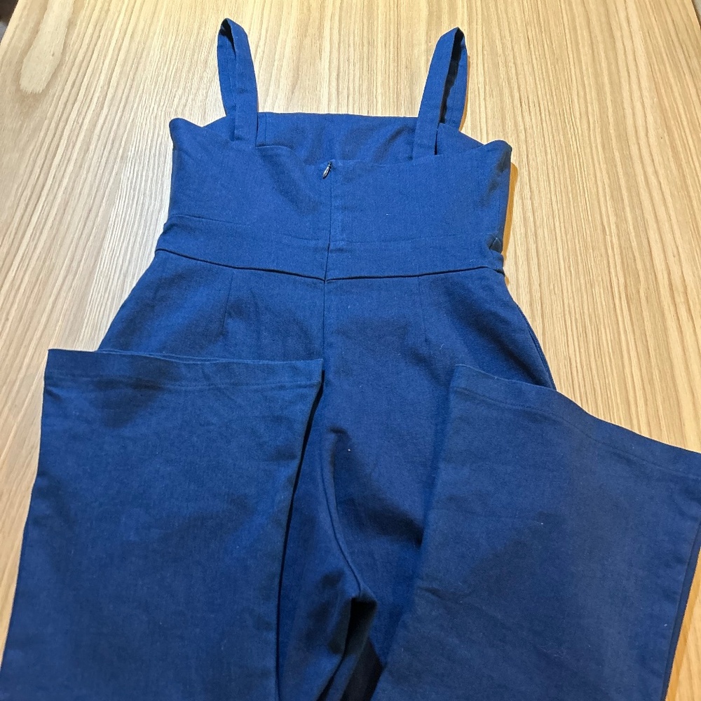 Harly Jae Bardot Navy Blue Jumpsuit Size M - Picture 8 of 8